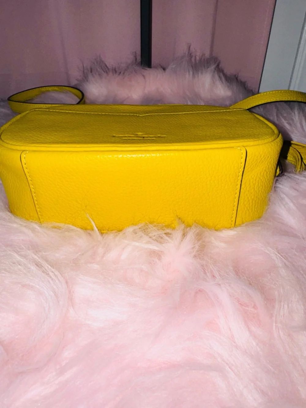 kate spade Yellow Pebbled Leather Crossbody Bag